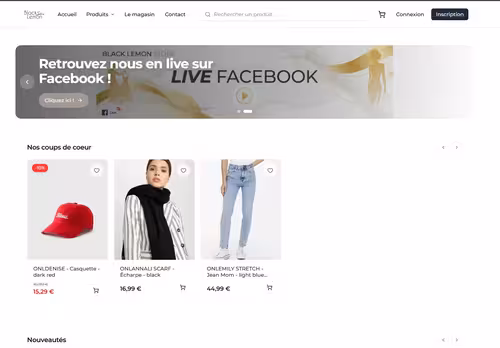 Exemple de site e-commerce généré par le logiciel de caisse NetBee