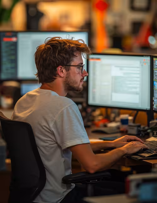 Programmeur qui modifie le logiciel de caisse NetBee