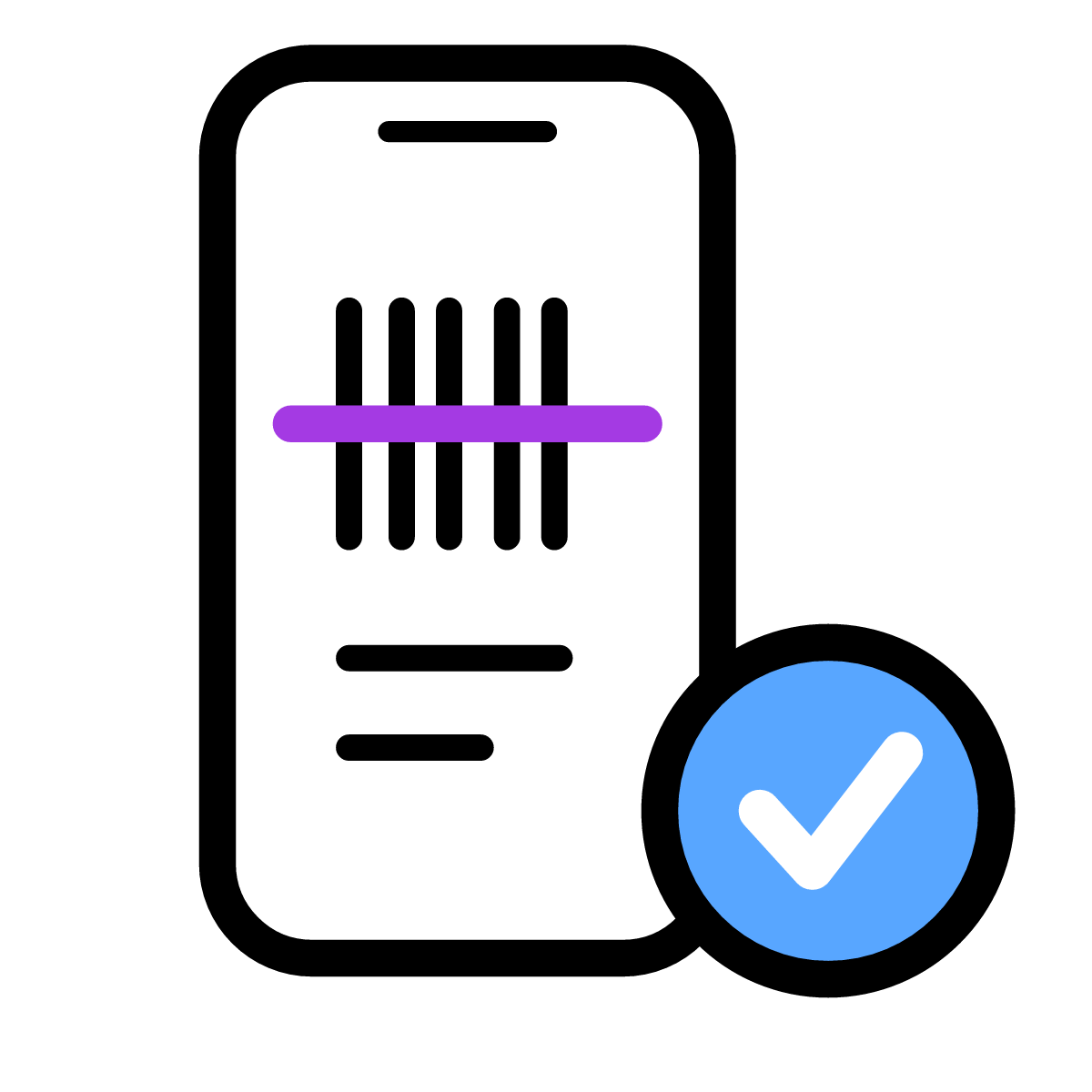 Smartphone qui scanne un code-barres pour faire l'inventaire en rayon